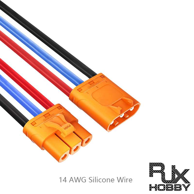 RJXHOBBY LCC30 Female Male Connector With 14AWG Cable