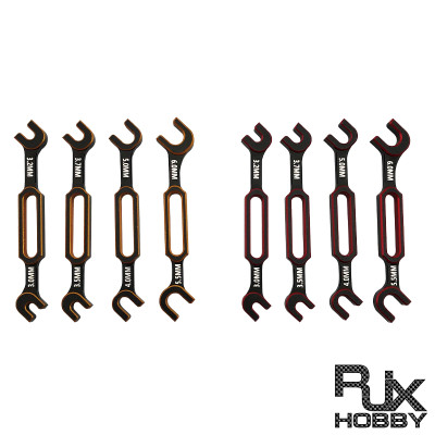 RJXHOBBY Aluminum Turnbuckle Wrench Set(8 Sizes) 3.0 3.2 3.5 3.7 4.0 5.0 5.5 6.0mm