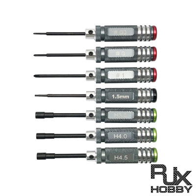 RJXHOBBY 7Pcs mini Hexagon Screw Driver Set Rc Tool Kit for Rc Car Quadcopter Racing Drone