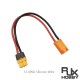 RJX 1pcs XT60 Female to LCB30 Male Extension Adapter 12AWG Wire 