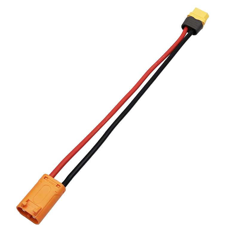 RJX 1pcs XT60 Female to LCB30 Male Extension Adapter 12AWG Wire 