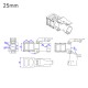 RJXHOBBY 1pcs 25 / 30 / 40mm folding side arm for Plant Protection UAV Multicopter