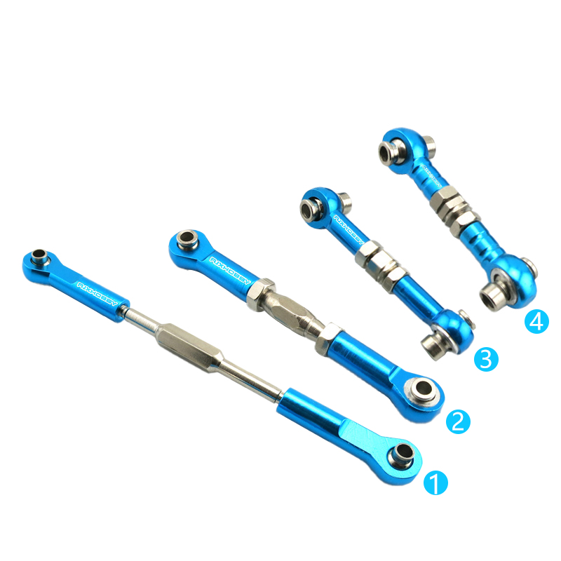 RJX 5pcs 3mm Ball Head Aluminum Alloy Ball Joint Tie Steering Gear Connecting Rod Transmission shaft for RC Model Ship DIY Frame