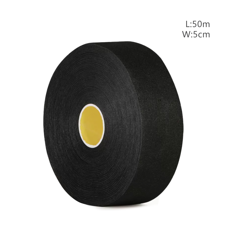RJX 1pcs 5cm width cloth tape for wire harnessing cloth self-adhesive car wiring  high low temperature resistant