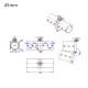 RJXHOBBY 1pcs 35mm 40mm 45mm Aluminum Folding Arm for Tube Joint Hinge  UAV Multicopter Drone