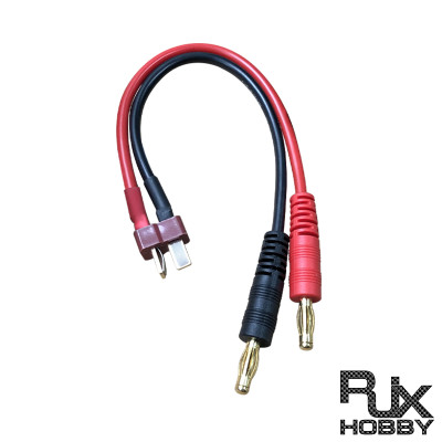 RJX 1pcs 4.0 Banana Head to T Head Plugs Adapter 