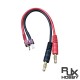 RJX 1pcs 4.0 Banana Head to T Head Plugs Adapter 