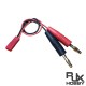 RJX 1pcs JST to 4mm Banana Plug Charge Charging Cable 22AWG Connector Lipo Battery