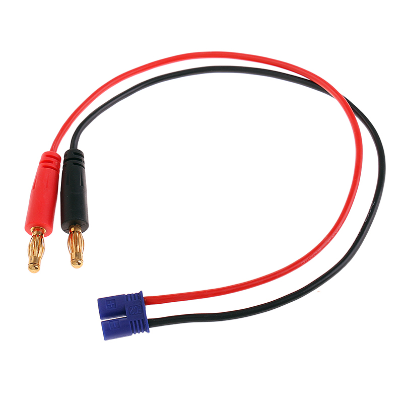 RJX 1pcs RC Battery Charge Cable EC2 Male to 4mm Banana Plug Connector Plug Adapter