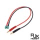 RJX 1pcs 4mm Banana Plug Connector Charge To MPX Charging Cable 