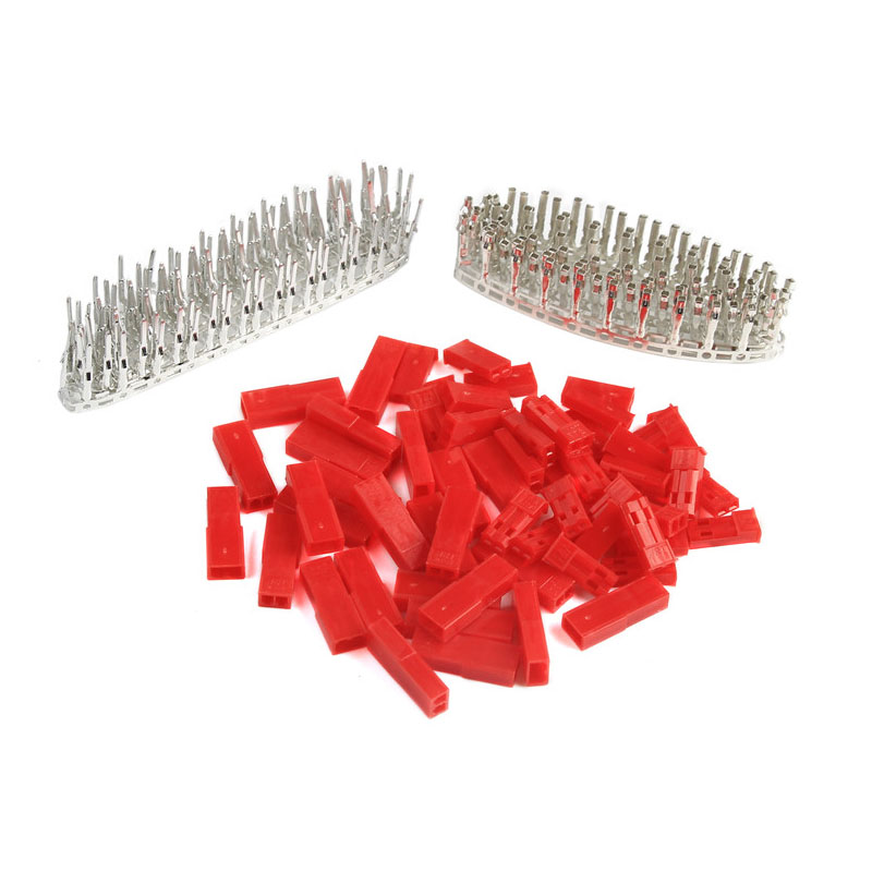 RJX 50 sets 2.54mm 2 Pin JST Connector Plug Jack Female Male Housing Plug Jumper Crimp Terminal Wire Connector