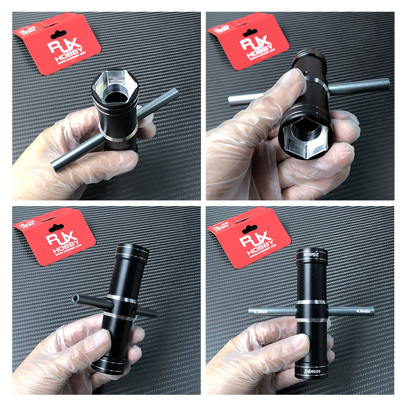 RJXHOBBY 4.0/5.5/24/ 25mm Hex Socket Wrench Spanner Nut Key Stainless Steel