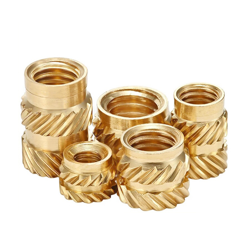 RJX 100pcs M4 Brass Insert Nuts Hot Melt Molding Copper Heat Inserting Thread Embedded Knurled Injection Nut