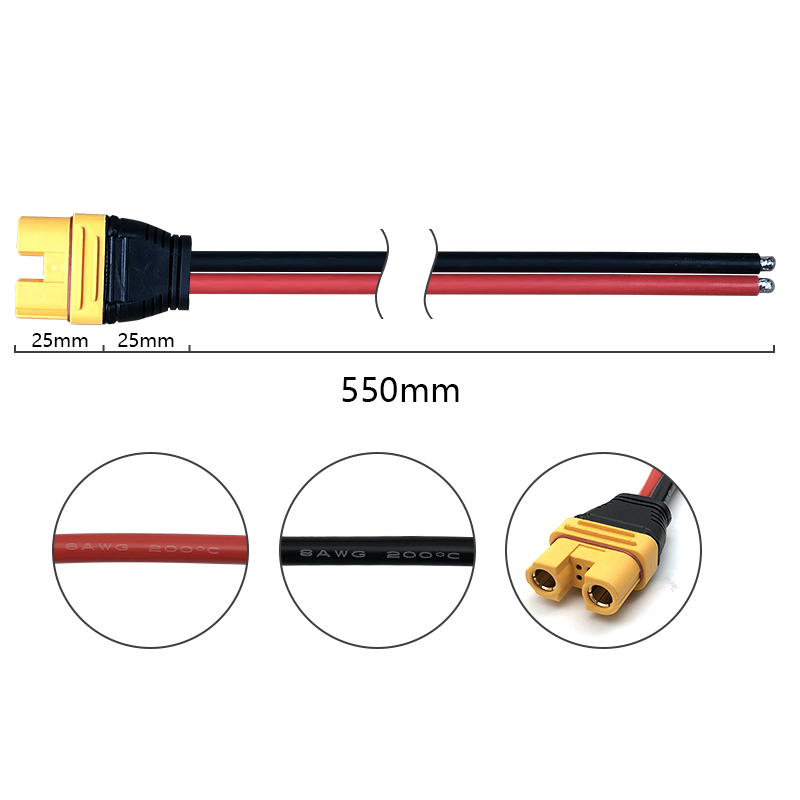 RJXHOBBY 1pcs Amass AS150U Connector Anti Spark with Short Silicone Wire Protective Cover (Female)