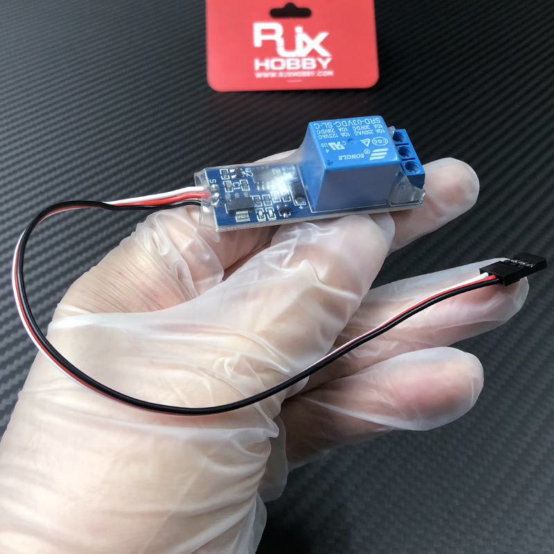 RJX 1pcs RC PWM Electronic Relay Switch For Airplane DIY Model Navigation Lights Controller Universal K1 Power On-off Switches