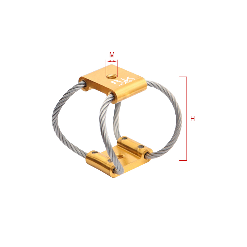 RJXHOBBY 4pcs M6 RC UAV Aerial Photography High Performance Steel Wire Rope Isolator Anti-vibration Shock Gimbal Dampener