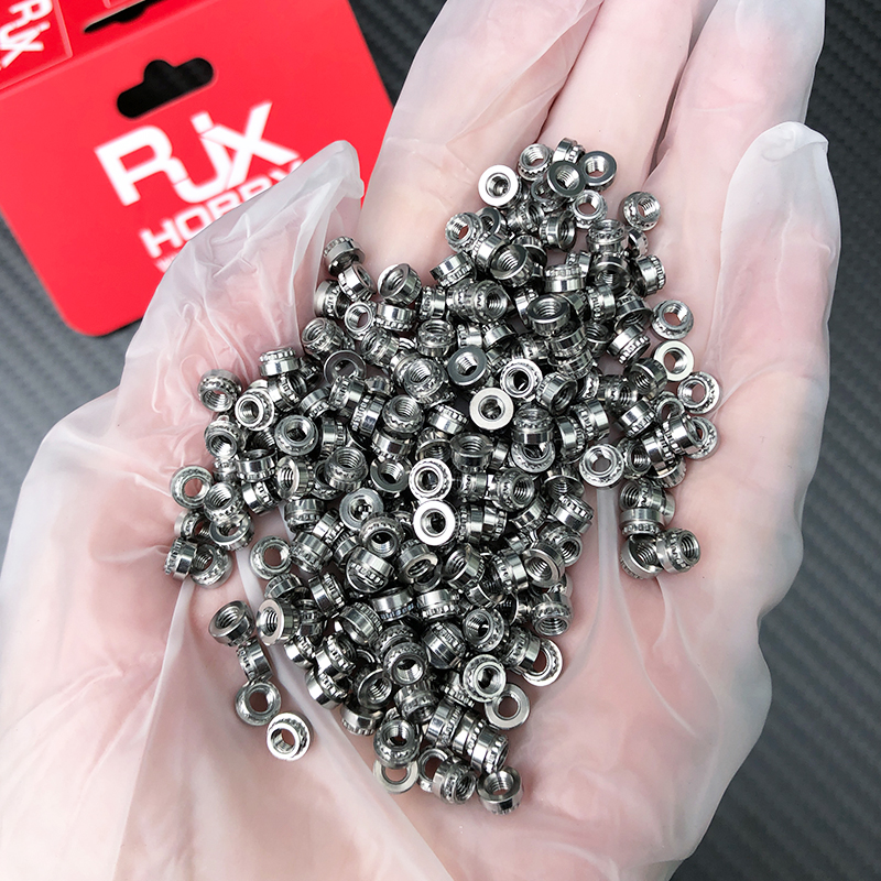 RJXHOBBY 100pcs M2 M2.5 M3 M4 M5 Stainless Steel Press nut