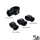 RJX 1pcs Alum 25 to 25mm / 30 to 30mm / 30 to 25mm / 30 to 40mm Tee Joint  Landing Gear Connector Adapter for RC Plant UAV Drone