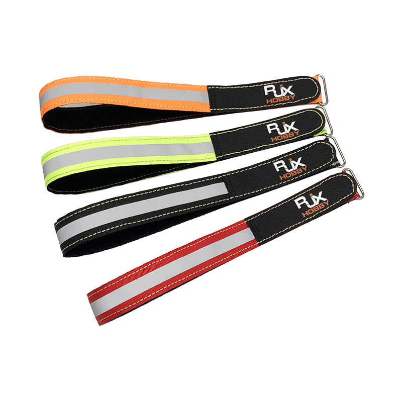 RJX 2pcs 25mm Width (Kevlar thread stitching) Reflective Battery strap (Length: 300 / 400 / 500 / 600 / 700 / 800 / 1000mm)