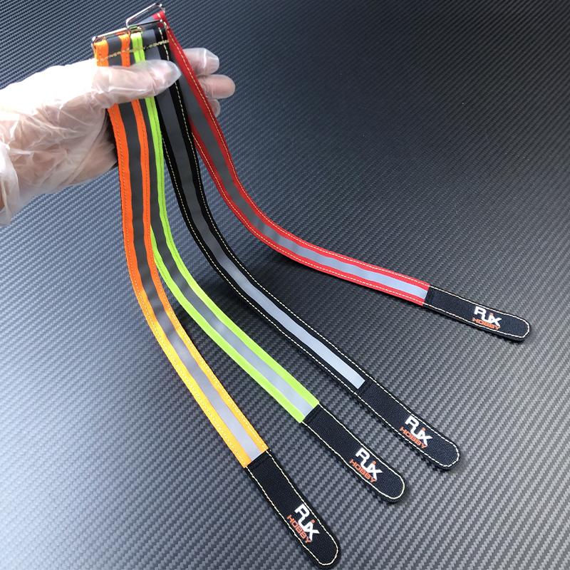 RJX 2pcs 25mm Width (Kevlar thread stitching) Reflective Battery strap (Length: 300 / 400 / 500 / 600 / 700 / 800 / 1000mm)