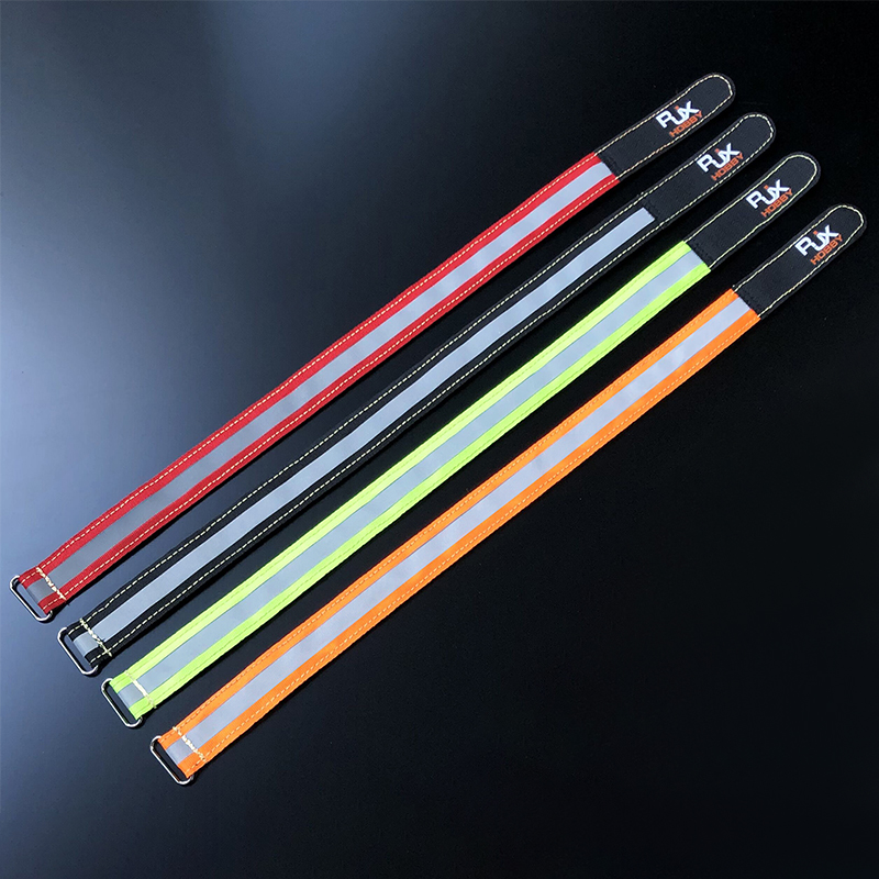 RJX 2pcs 25mm Width (Kevlar thread stitching) Reflective Battery strap (Length: 300 / 400 / 500 / 600 / 700 / 800 / 1000mm)