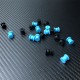 RJX 100pcs 12x12x4mm Damping Balls AV Shock Absorber Ball Damper Anti-Vibration Ball