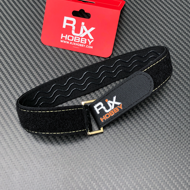 RJX 2pcs 25mm Width Kevlar Stitched Non-Slip Silicone Battery Straps(Length: 300 / 400 / 500 / 600 / 700 / 800 / 1000mm)
