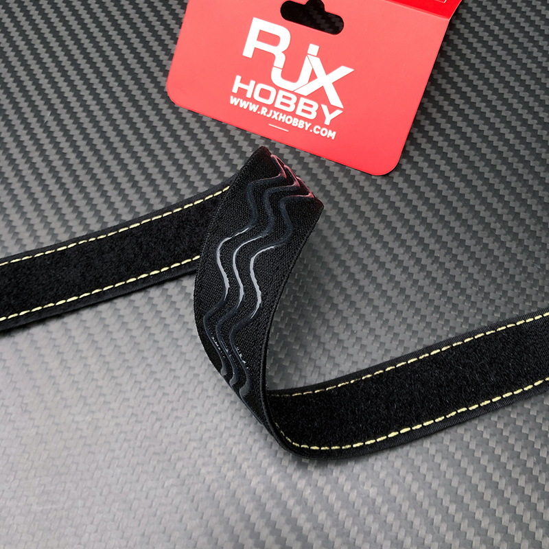 RJX 2pcs 25mm Width Kevlar Stitched Non-Slip Silicone Battery Straps(Length: 300 / 400 / 500 / 600 / 700 / 800 / 1000mm)