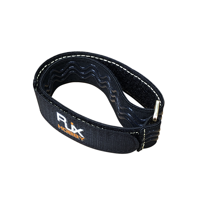 RJX 2pcs 25mm Width Kevlar Stitched Non-Slip Silicone Battery Straps(Length: 300 / 400 / 500 / 600 / 700 / 800 / 1000mm)
