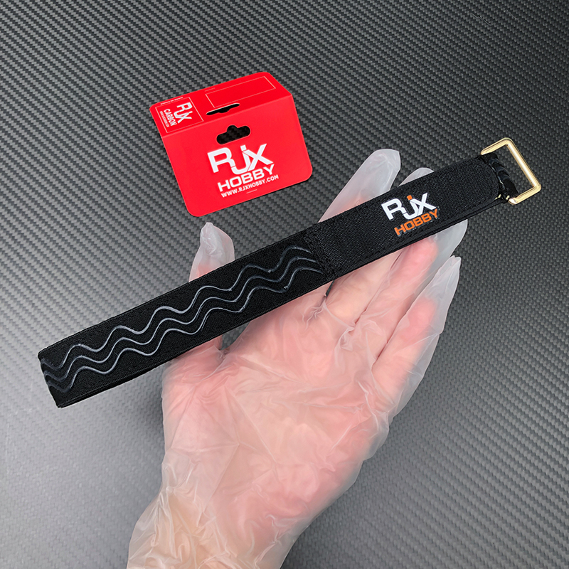 RJX 2pcs 25mm Width Kevlar Stitched Non-Slip Silicone Battery Straps(Length: 300 / 400 / 500 / 600 / 700 / 800 / 1000mm)