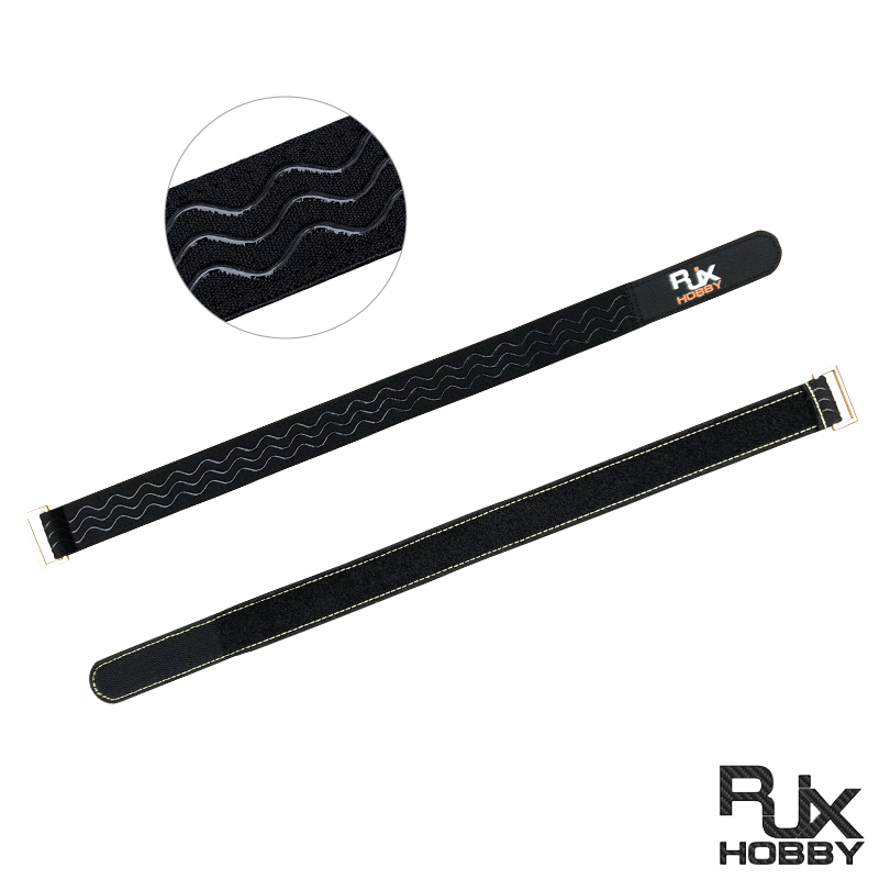 RJX 2pcs 30mm Width Kevlar Stitched Non-Slip Silicone Battery Straps(Length: 300 / 400 / 500 / 600 / 700 / 800 / 1000mm)