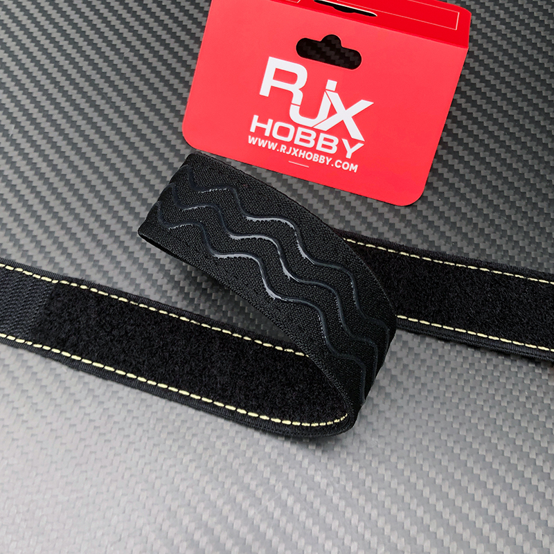 RJX 2pcs 30mm Width Kevlar Stitched Non-Slip Silicone Battery Straps(Length: 300 / 400 / 500 / 600 / 700 / 800 / 1000mm)