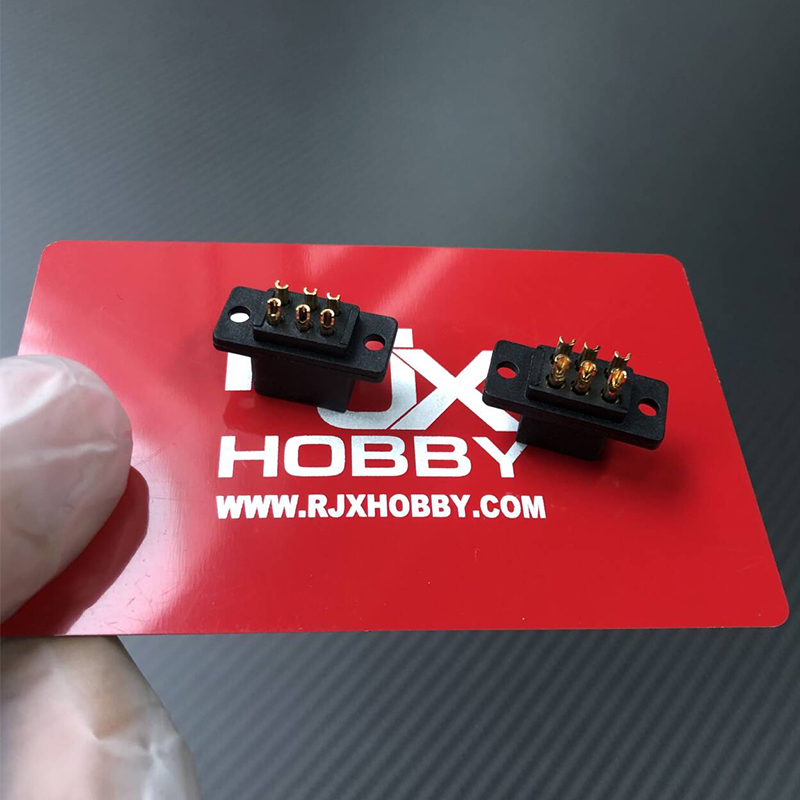 RJXHOBBY 2Pairs MPX6 6Pin Steering Gear Quick Release Connector Multi Wire Servo Extension Plug Male Female 