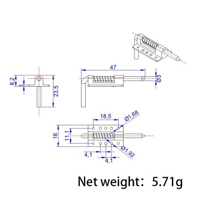 RJX 1pcs Aluminum Canopy Hatch Lock Latches for RC Airplane Cockpit Cover Fixing
