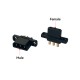 RJX 2Pairs MPX3 3Pin Steering Gear Quick Release Connector Multi Wire Servo Extension Plug Male Female
