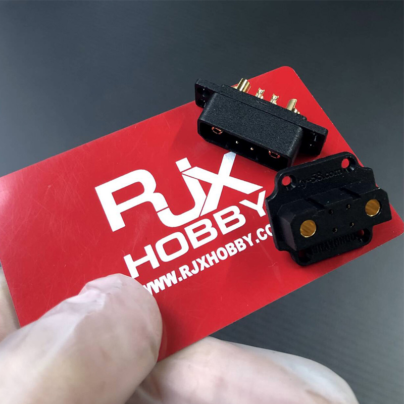 RJXHOBBY 1Pairs Vtol Steering Gear Quick Release Connector JX-4 4 Pins 4+2 Servo Extension Male Female Plug 