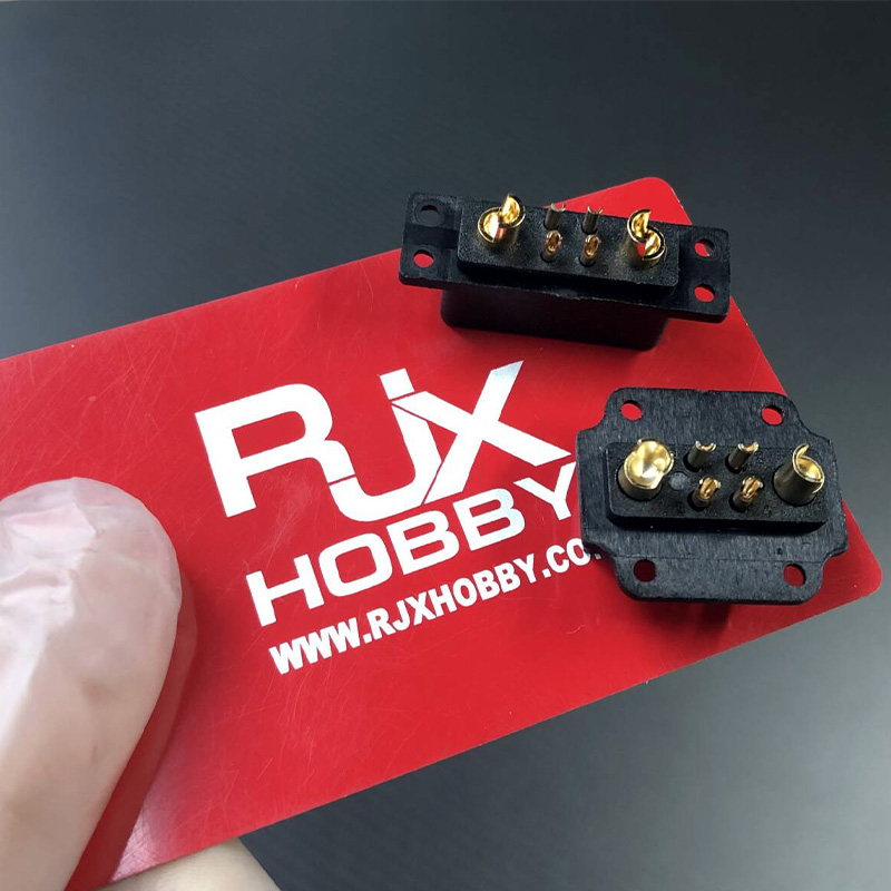 RJXHOBBY 1Pairs Vtol Steering Gear Quick Release Connector JX-4 4 Pins 4+2 Servo Extension Male Female Plug 