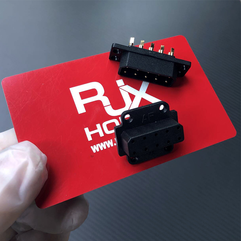 RJXHOBBY 2Pairs MPX10 10Pin Steering Gear Quick Release Connector Multi Wire Servo Extension Plug Male Female 