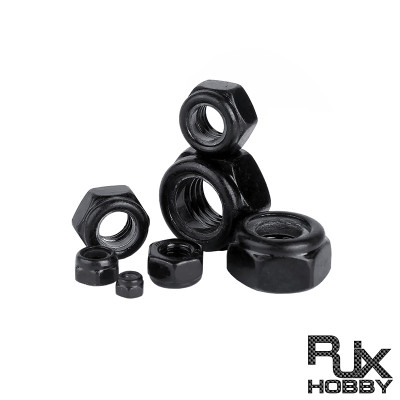 RJX 100pcs black M2 M2.5 M3 M4 Self-Locking Nuts