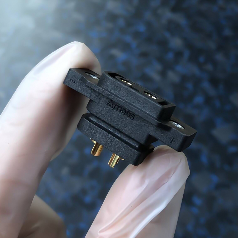 RJXHOBBY 5pcs XT60NE-F Plug with M2.5 Screw Nut Fixed Seat 3.5mm Female Head Gold Plated Connector