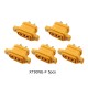 RJX 5pcs Amass XT90NE-F 4.5mm female head gold-plated aircraft model connector with M2.5 nut and plate inner fixed seat