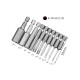 RJX 50mm 1.5 2.0 2.5 3.0 4.0 5.0 6.0 8.0 10 12mm Hex Key Allen Screwdriver Bits Magnetic 1/4 6.35mm Quick Change Impact Driver