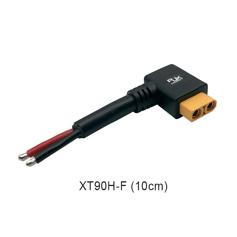 RJX 1pcs XT90 Right Angle RC Lipo Battery Power Extention Cable