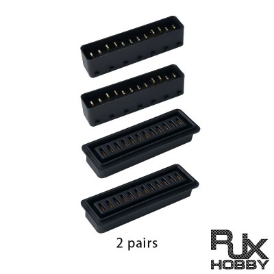 RJX 2Pairs 100A 12Pin For Drone Battery Connector Pitch 2.7mm Holder Clip Slot Contact Male Female plug TB50.55