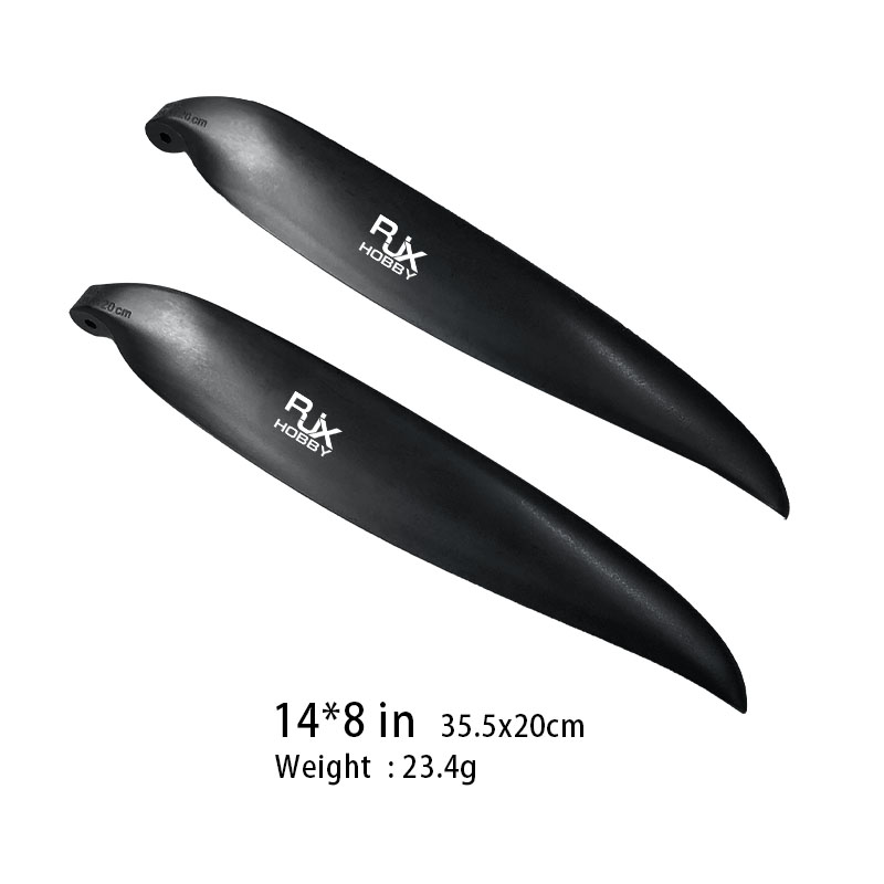 RJX 1Pairs Folding Propeller 14x8in 13x6.5in For RC Airplane Props Fixed Wing 