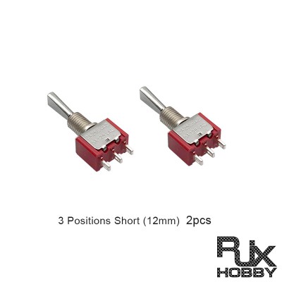 RJXHOBBY 2pcs Switch 3 Positions Reset Radiomaster OpenTX T16 T18 TX16S TX18S Frsky FlySky WFLY RadioLink Futaba JR ACCS
