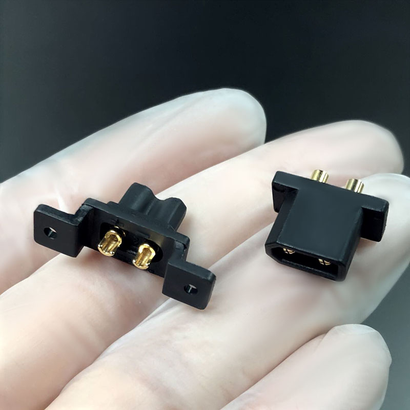 RJX Amass Quick Charge Mountable Plug XT30G-M/F Male Female fixed XT30 black gold plated lithium battery connector plug