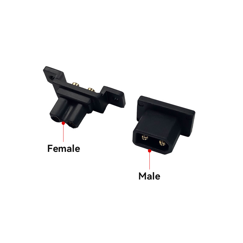 RJX Amass Quick Charge Mountable Plug XT30G-M/F Male Female fixed XT30 black gold plated lithium battery connector plug