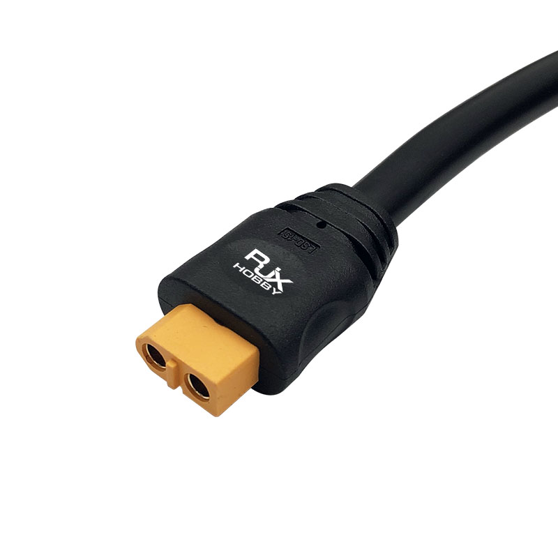 RJX 1pcs XT60H-F Female Plug 80cm Outdoor Power Brass Gold-plated Drone Connector Cable  LSD-15