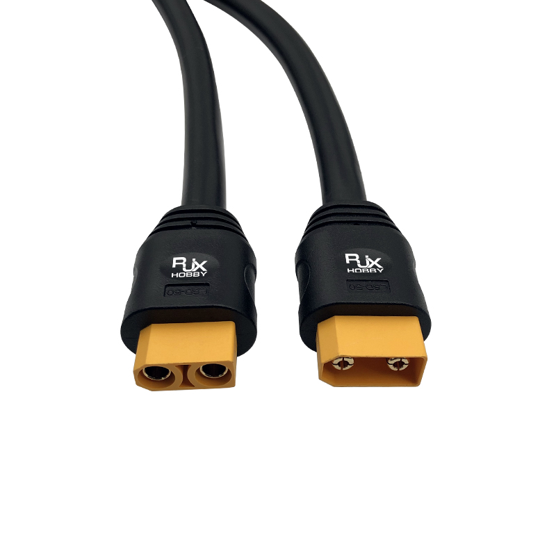 RJX 1pcs XT90H-Female to Male Power Cable 150cm Long 6 Square Straight Head LSD-50 Charging Cable